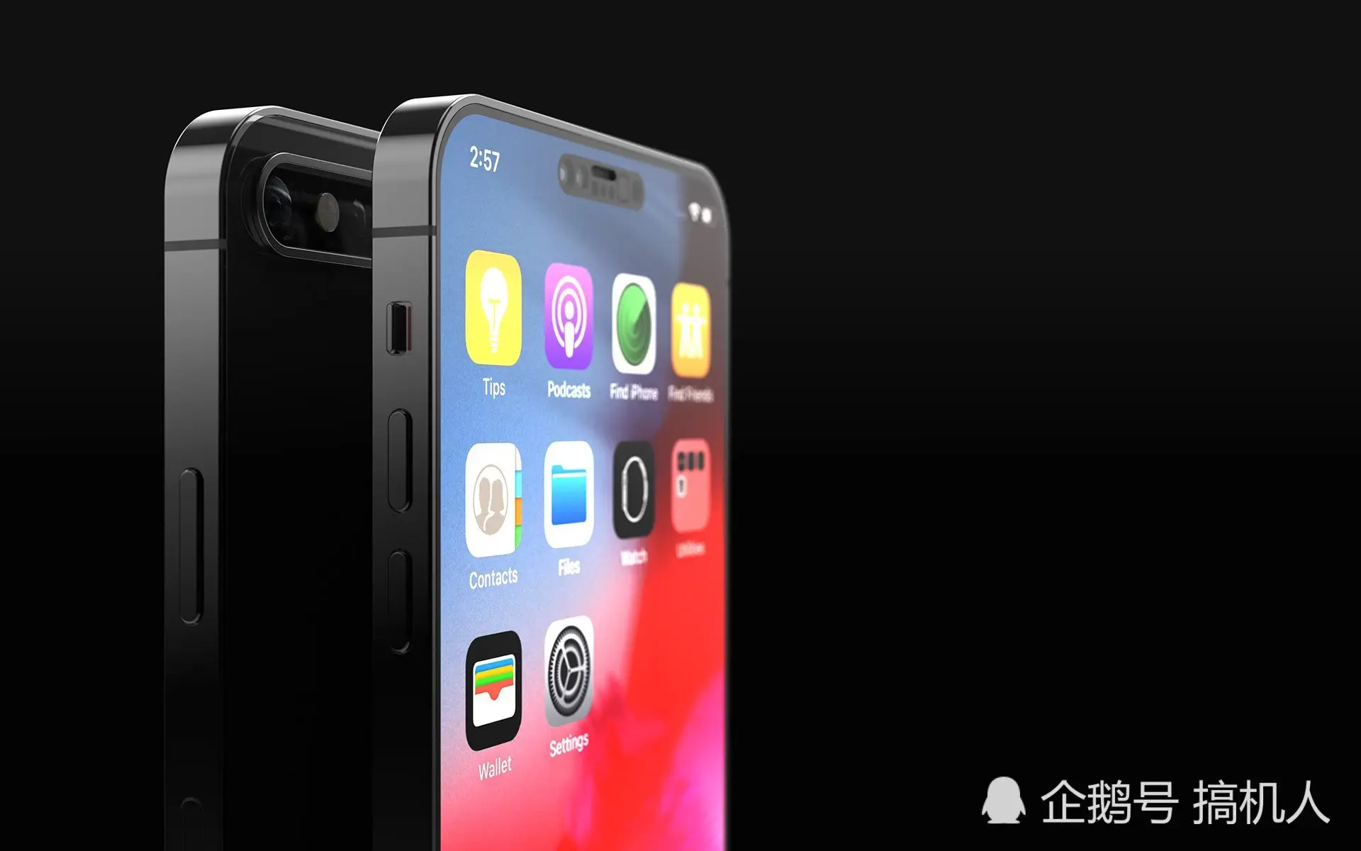 iPhone13概念图：刘海魔改成这样，比华为P40Pro药丸屏还辣眼