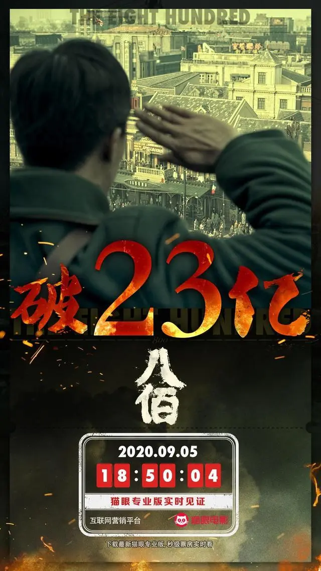 恭喜！电影《八佰》票房破23亿，霸气张雨绮请姐姐们看八佰