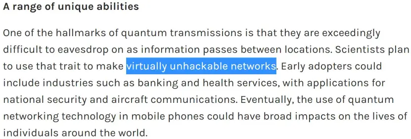 不可被破解的量子互联网，到底是个什么网？