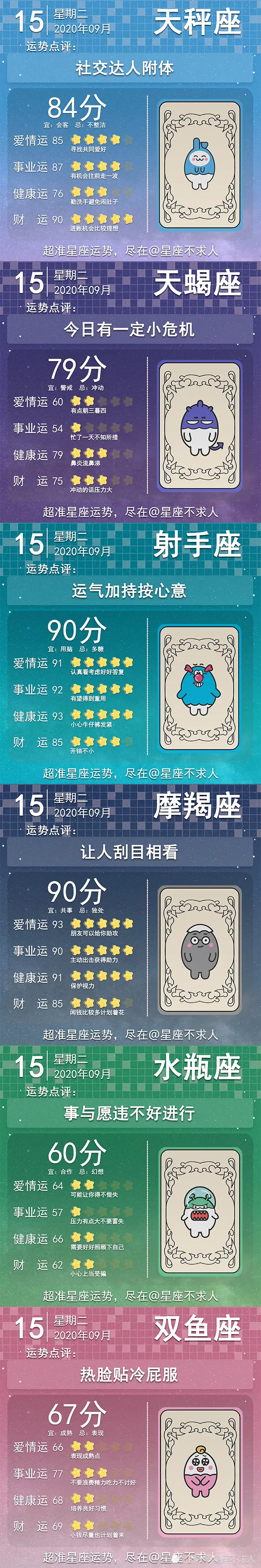 2020年09月15日运势