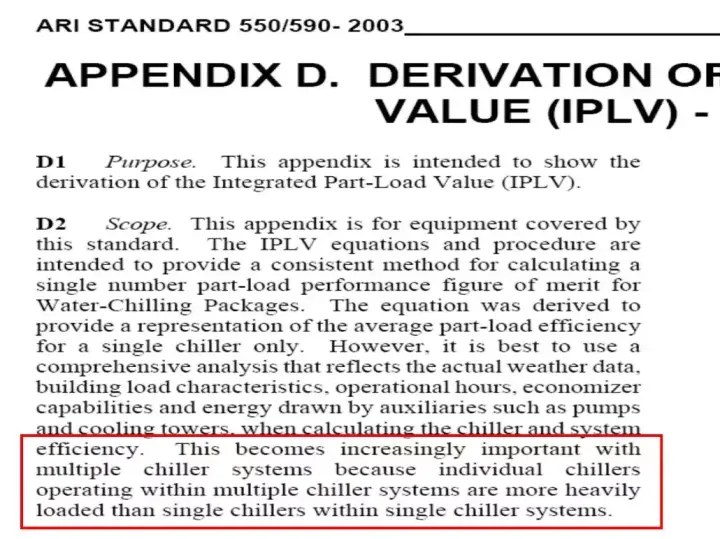 用IPLV/NPLV值评估冷水机组全年能耗的局限性