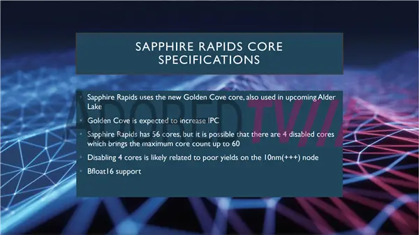 Intel 10nm＋至强处理器Sapphire Rapids细节曝光：56核心、DDR5内存、400W功耗