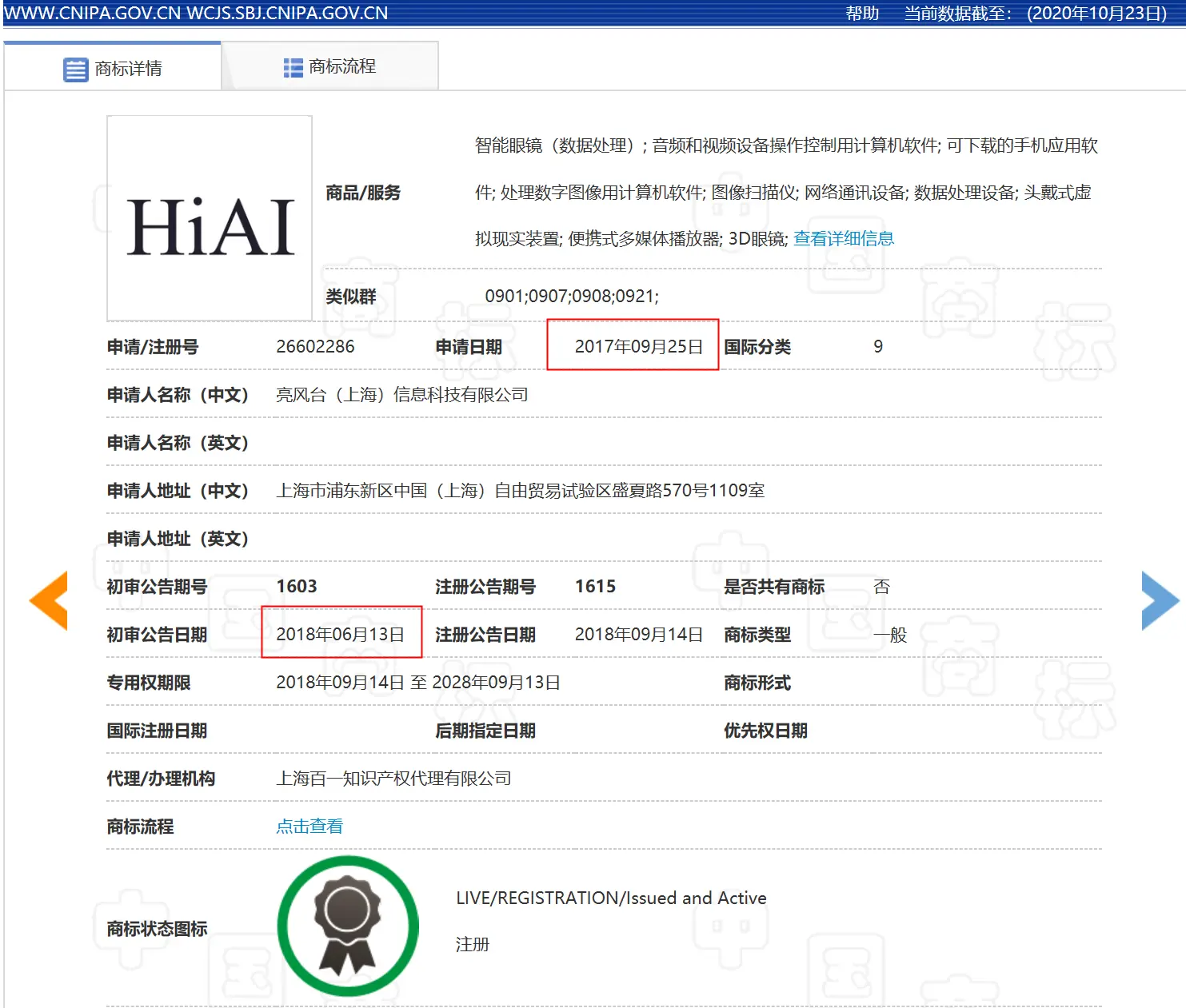 华为陷商标争夺战：晚了46天，AI开放平台名被合作方注册