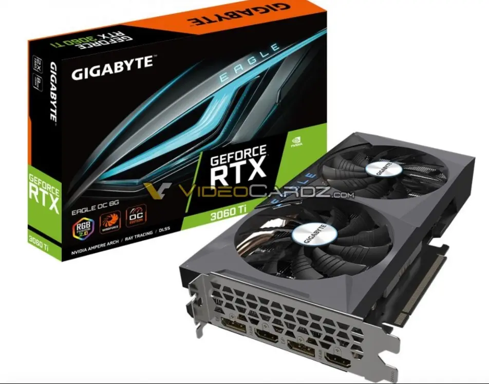技嘉 RTX 3060 Ti 显卡曝光：4864 CUDA核心，PCB 更短