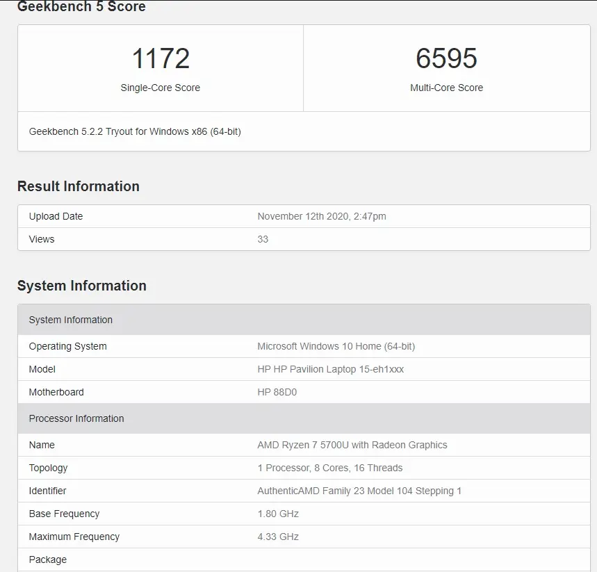 AMD R7 5700U 现身数据库：CPU、GPU频率均超R7 4800U