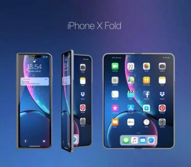 苹果折叠手机曝光：采用大屏幕纵向翻折技术，最快2022年发布