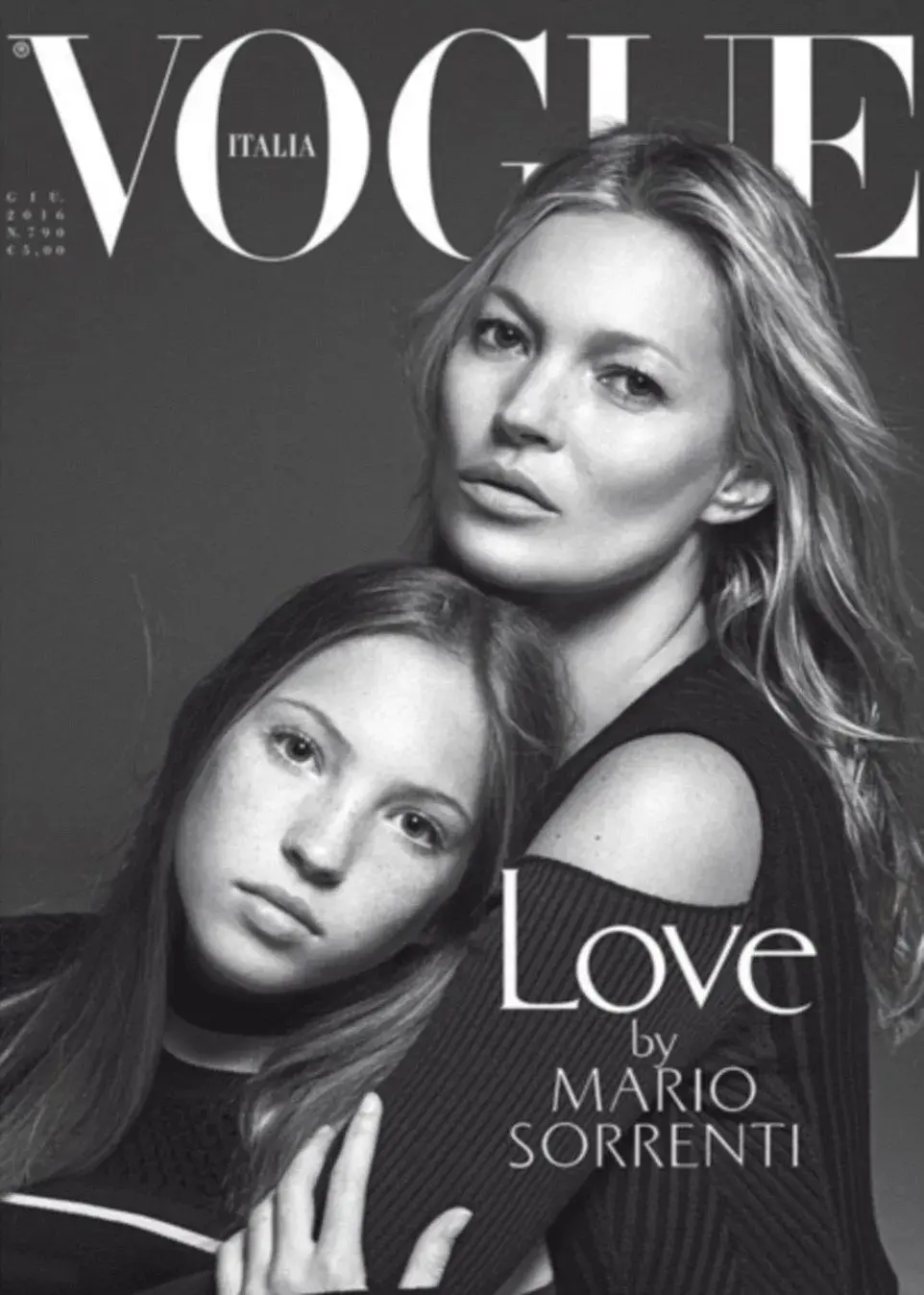 Kate Moss 女儿独占意大利版VOGUE杂志封面