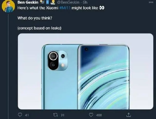 小米11渲染图现身，后置相机全新设计，颜值不输iPhone 12