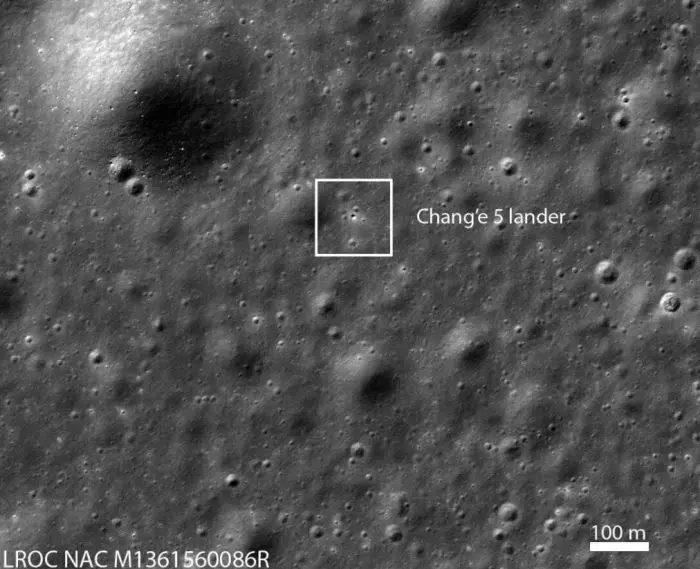 NASA月球勘测轨道飞行器在月球表面发现嫦娥五号