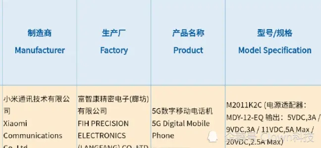 小米11正式入网公示，将全球首发骁龙888，有望本月发布