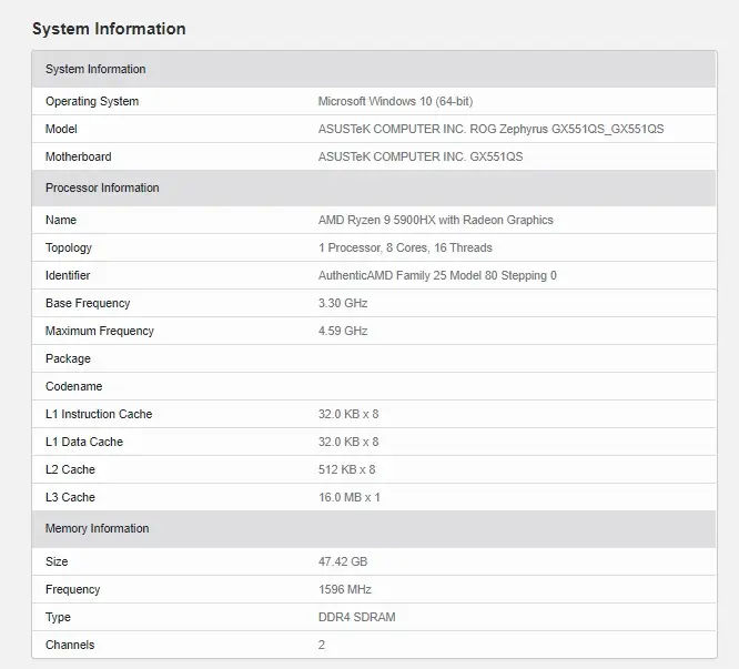 AMD R9 5900HX 笔记本可超频处理器参数曝光