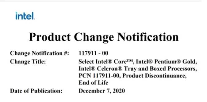 再见 i9-9900K，英特尔宣布停产 9 代酷睿桌面处理器