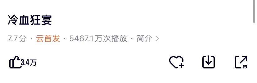 票房超6亿？《冷血狂宴》3天播放超5000万，郭敬明这次又赢了？