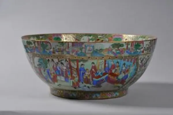 一件潘趣酒碗上绘有206个人物 “中国古代航海文物大展”将开幕
