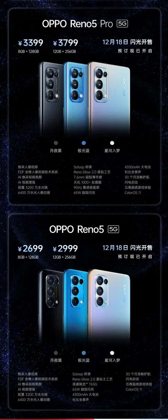 OPPO Reno5系列发布：人景皆美的人像手机