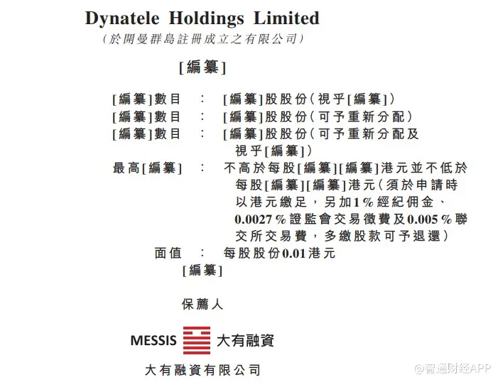 新股消息｜Dynatele Holdings Limited 递表港交所，为马来西亚领先的电讯施工工程承包商