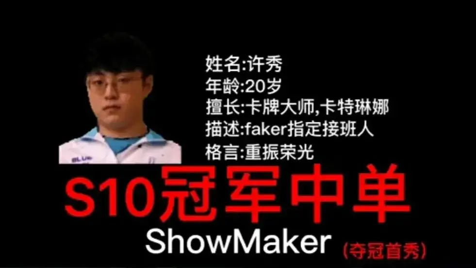 英雄联盟：TGA电竞奖项公布，ShowMaker夺得最佳电竞选手