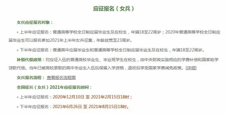 2021年度征兵开始报名