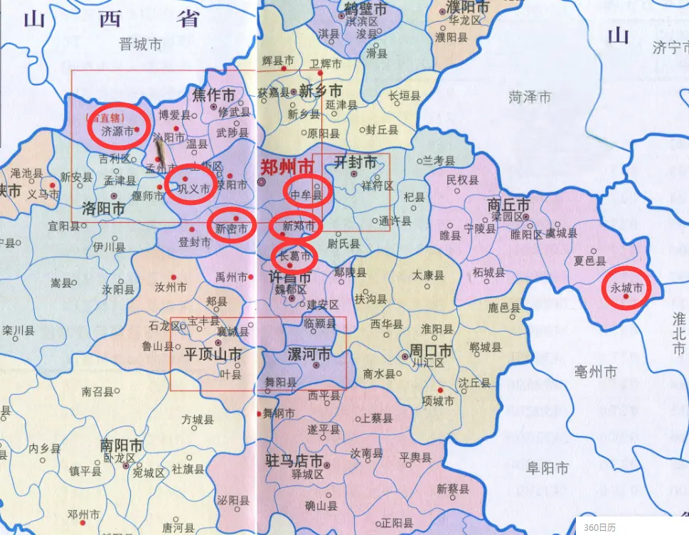 河南7个“百强县”分布图：郑州4个，豫西、豫南无缘