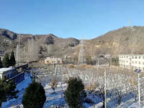 山村雪景图来了！北京密云雪后现透亮蓝天