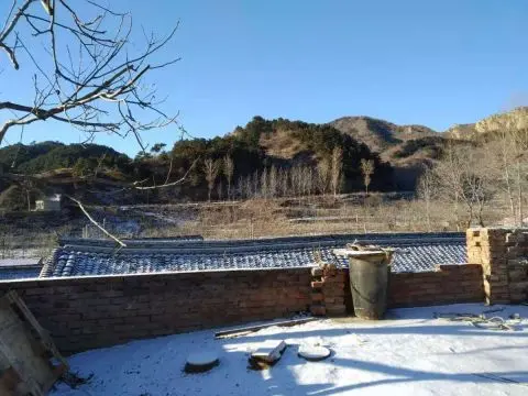 山村雪景图来了！北京密云雪后现透亮蓝天