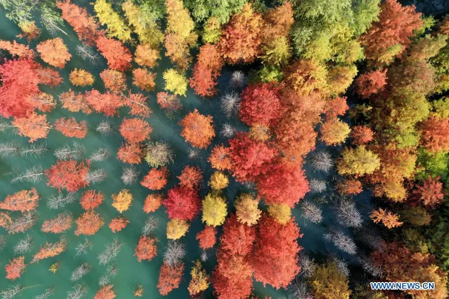 Aerial view across China