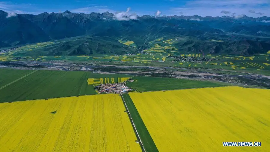 Aerial view across China