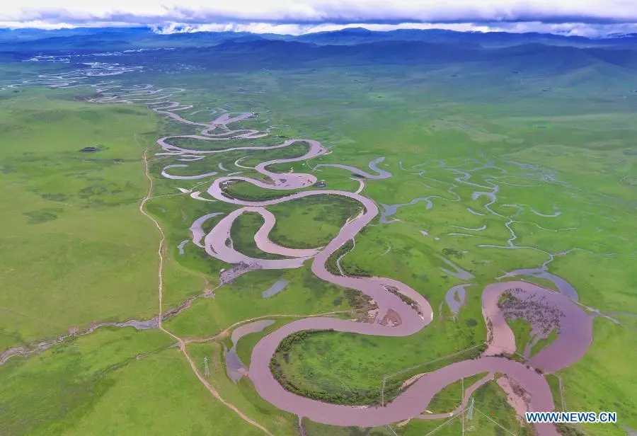 Aerial view across China