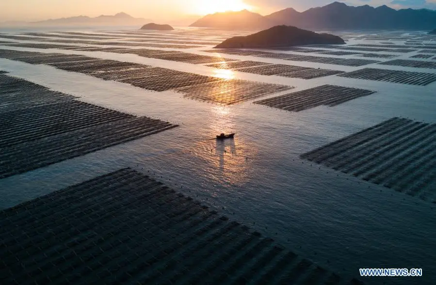 Aerial view across China