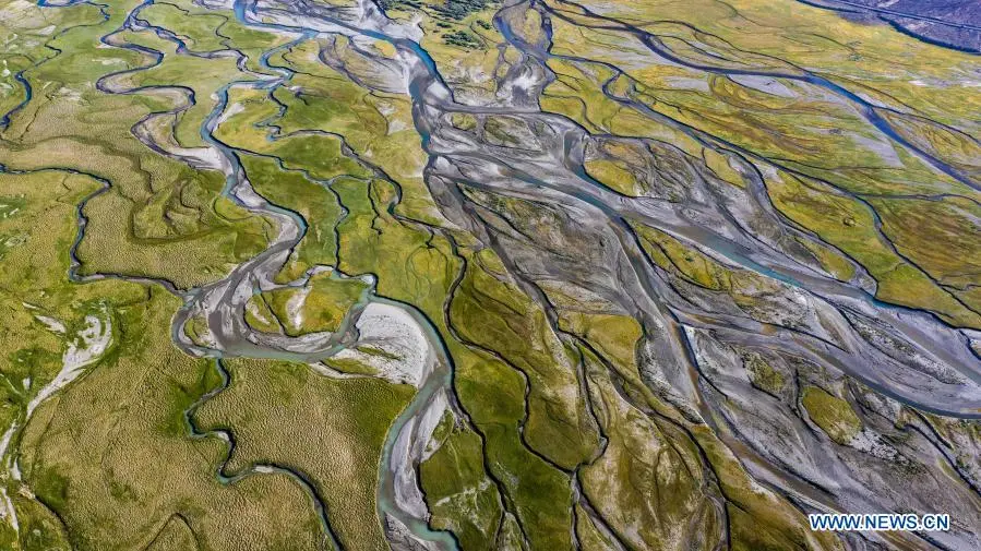 Aerial view across China