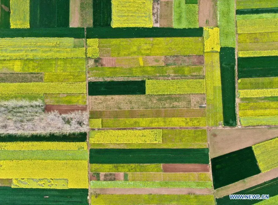 Aerial view across China