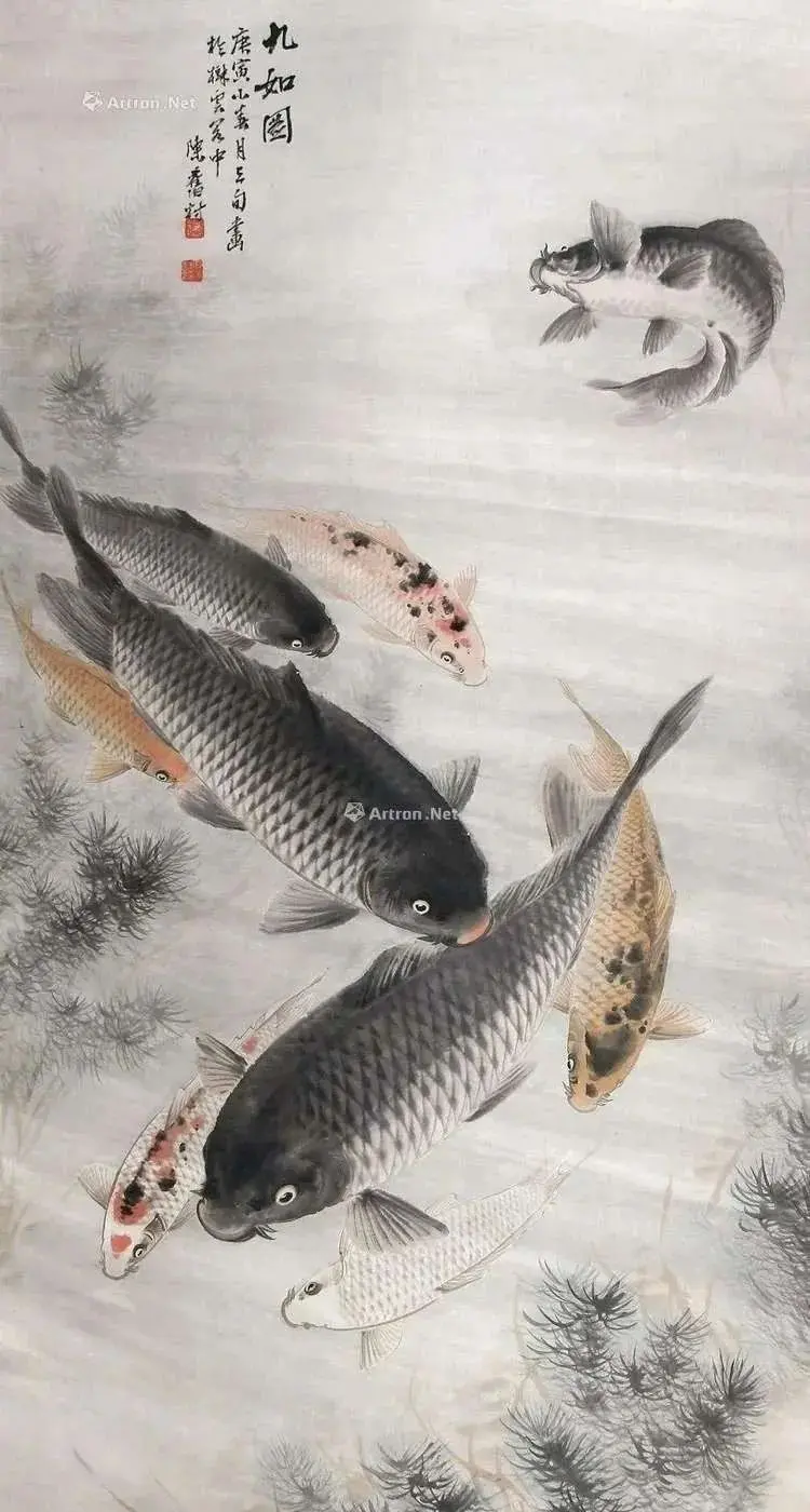 名家国画《九如图》
