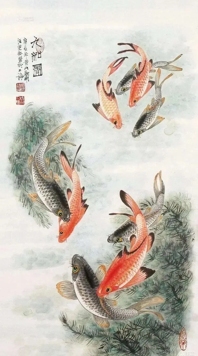 名家国画《九如图》