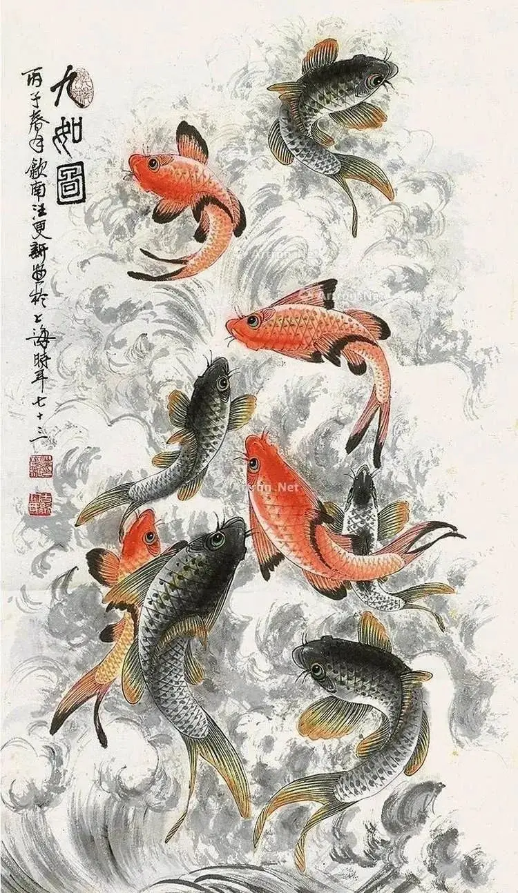 名家国画《九如图》