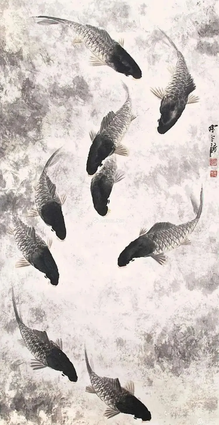 名家国画《九如图》