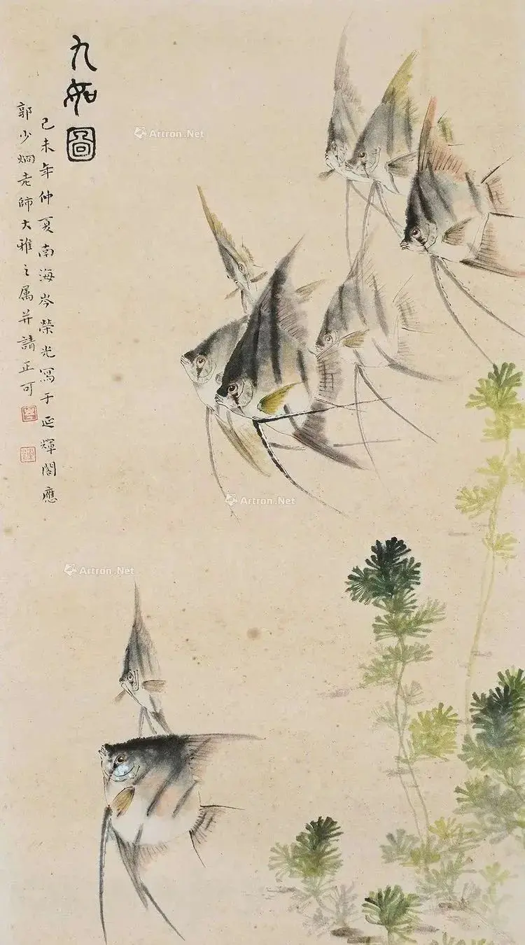 名家国画《九如图》