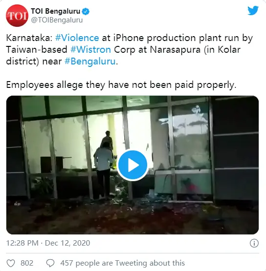 2万多部iPhone被毁，苹果印度工厂出大事！高回撤概念股出炉