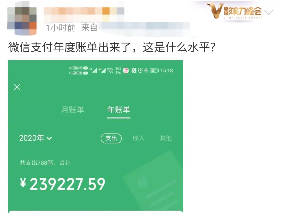 微信年度账单来啦！不看不知道，一看吓一跳