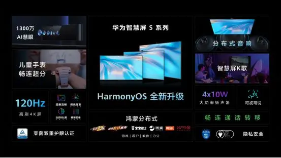 华为智慧屏S系列发布三款智慧屏 搭载全新鸿蒙OS
