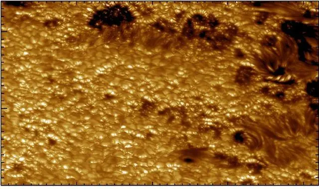 这是1.5亿公里外，太阳的真实表面影像，每一块都堪比一个青海省