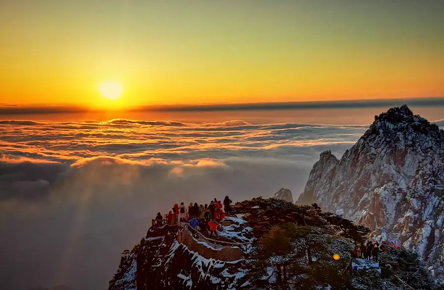 黄山迎来冬日颜值巅峰