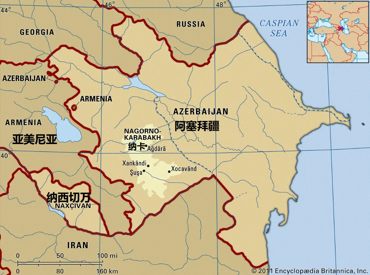 地图上看，阿塞拜疆和亚美尼亚，双方有何历史恩怨？