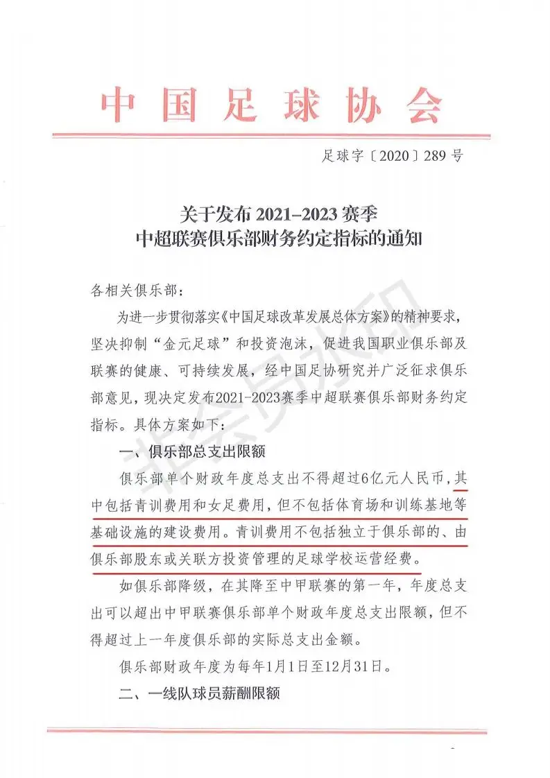 多家具乐部质疑，青训费用该不该计入总支出？