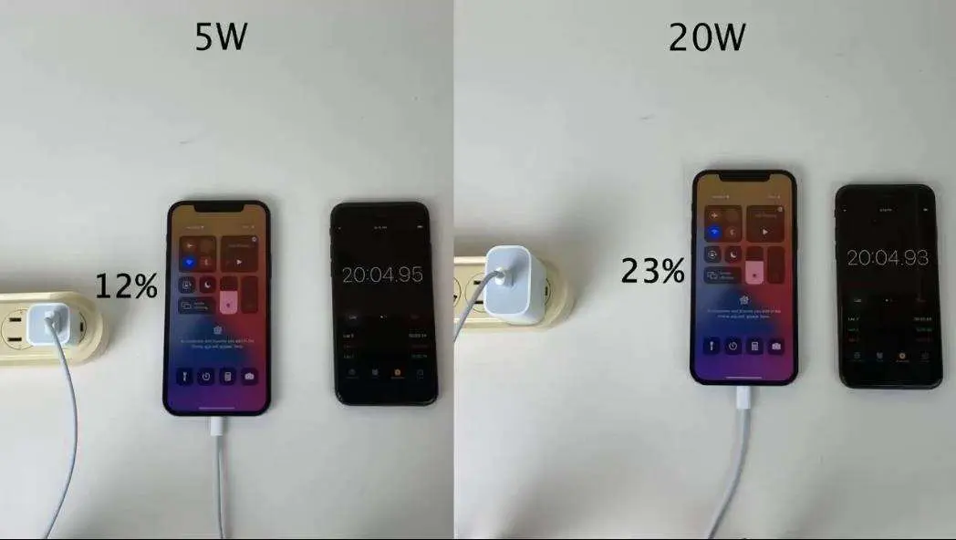 看看iPhone12Pro原装5W对比20W充电实测，结果很意外！