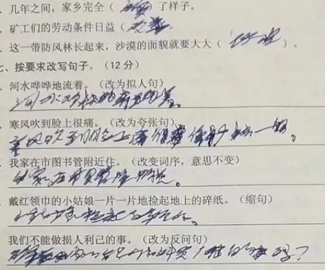 小学生“狂草”字迹走红，潦草到不像中文，看到最后得分放心了