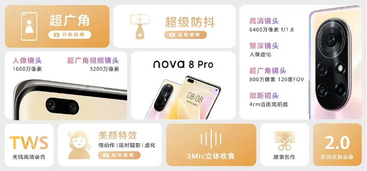 华为发布 nova8及8 Pro，Kirin 985 售3299元