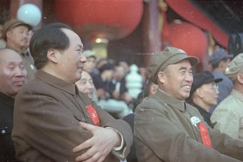 老照片 1949年开国大典 神采奕奕的毛泽东主席