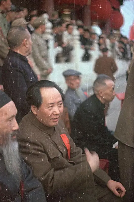 老照片 1949年开国大典 神采奕奕的毛泽东主席