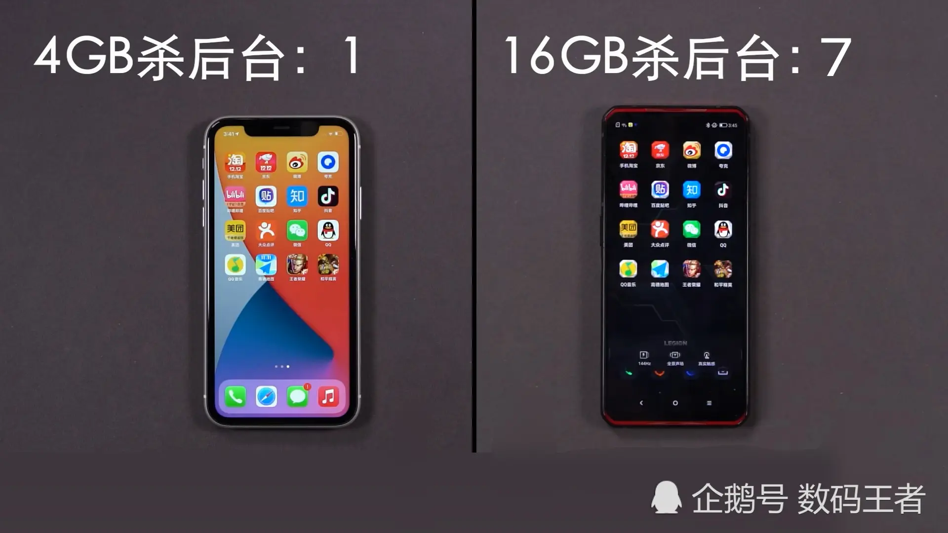 16G运存的拯救者？能打得过4GB运存的iphone11吗？