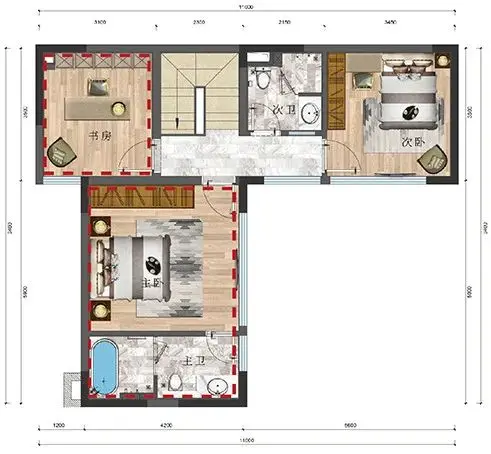 “微墅”升级2.0产品，面积相近，舒适度更高——“街巷”型规划布局。